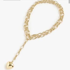 J. Crew Gold Heart Pendant Necklace
